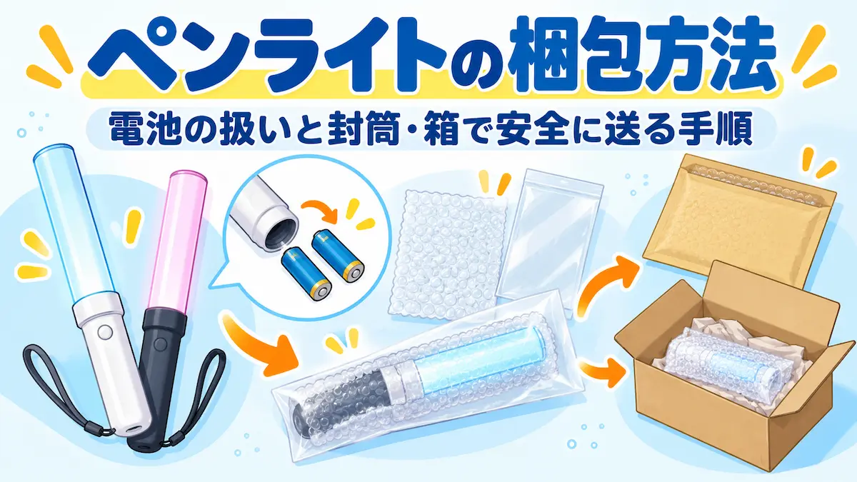 ペンライトの梱包方法